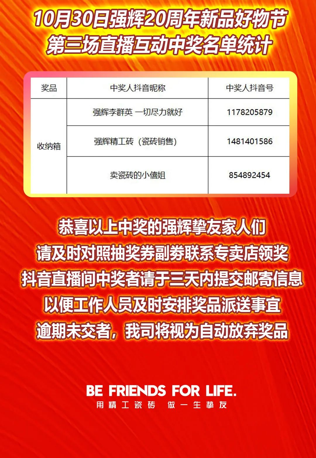 午夜福利电影院20周年新品好物节收官直播获奖名单公布！(图4)